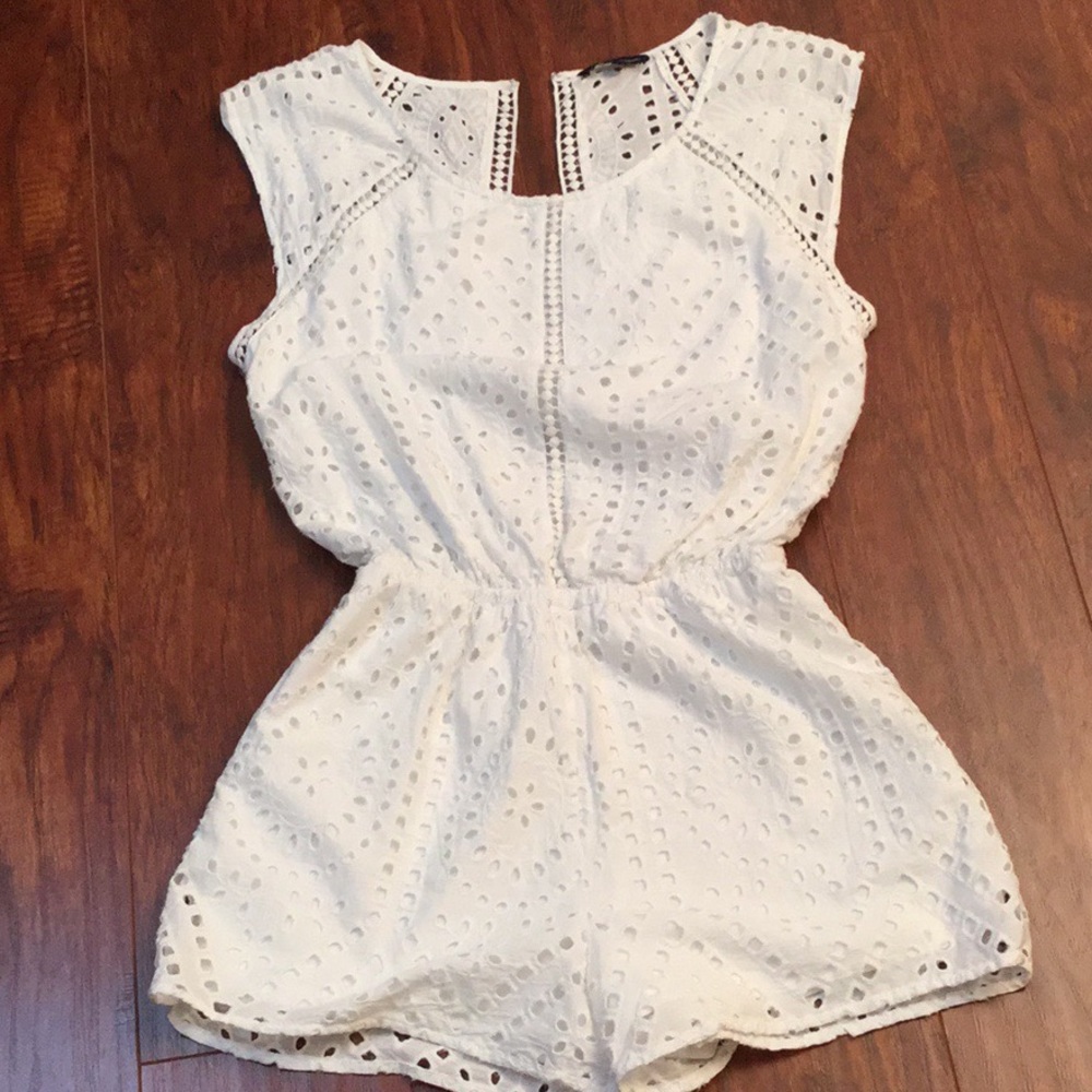 White Short Romper